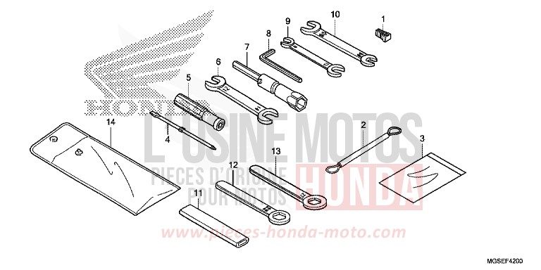 TOOL for NC700S Dual Cluth ABS PEARL SUNBEAM WHITE (NHA66) from 2013